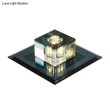 DecorBites™ Lámpara de techo LED empotrada de cristal para entradas modernas