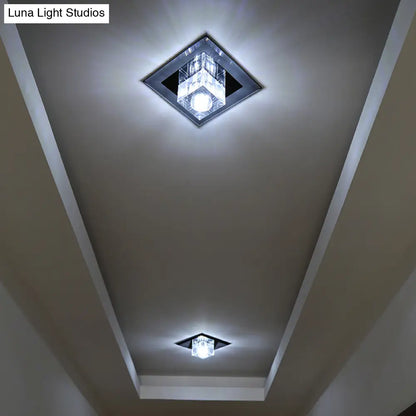 DecorBites™ Lámpara de techo LED empotrada de cristal para entradas modernas