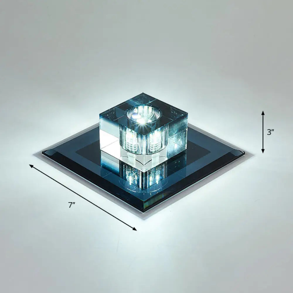 DecorBites™ Lámpara de techo LED empotrada de cristal para entradas modernas