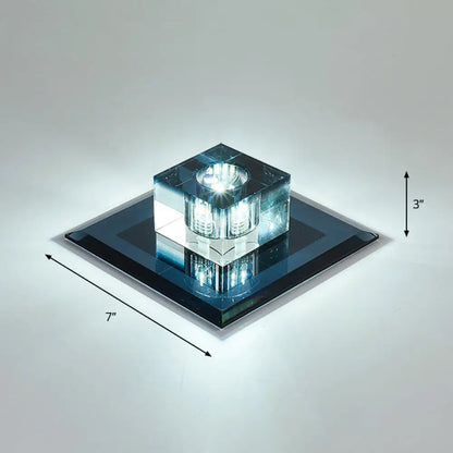 DecorBites™ Lámpara de techo LED empotrada de cristal para entradas modernas