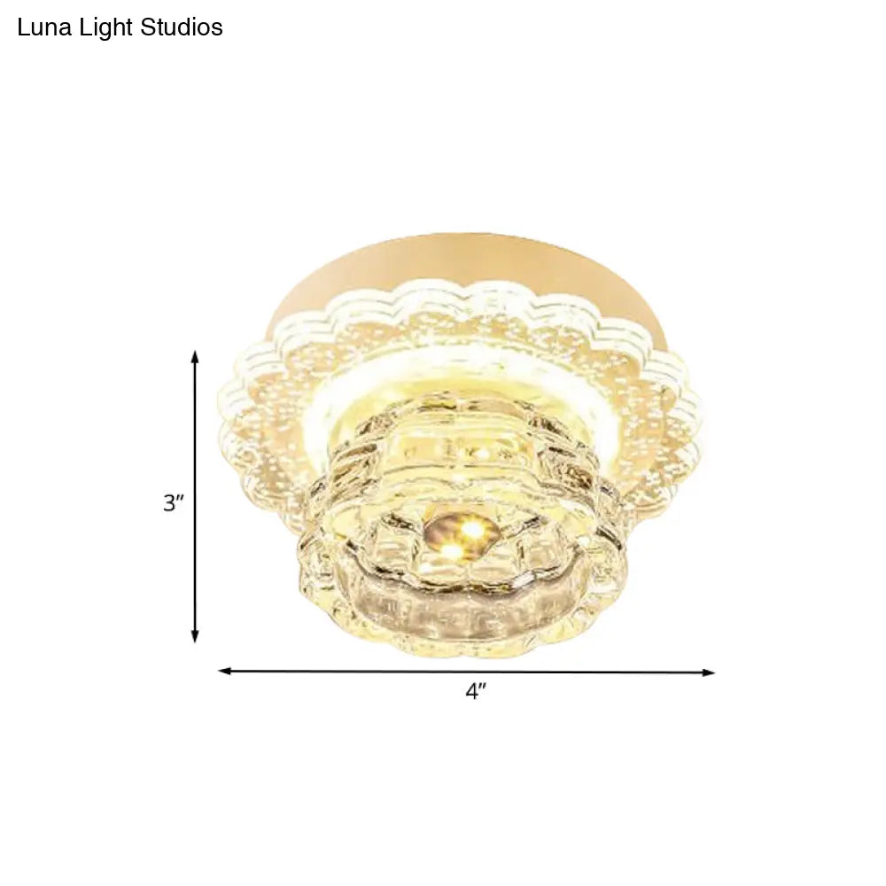 DecorBites™ DecorBites™ Lámpara de techo LED empotrada Crystal: Iluminación empotrada sencilla tipo domo para pasillo