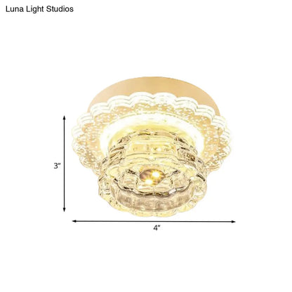 DecorBites™ DecorBites™ Lámpara de techo LED empotrada Crystal: Iluminación empotrada sencilla tipo domo para pasillo