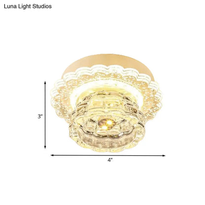 DecorBites™ DecorBites™ Lámpara de techo LED empotrada Crystal: Iluminación empotrada sencilla tipo domo para pasillo