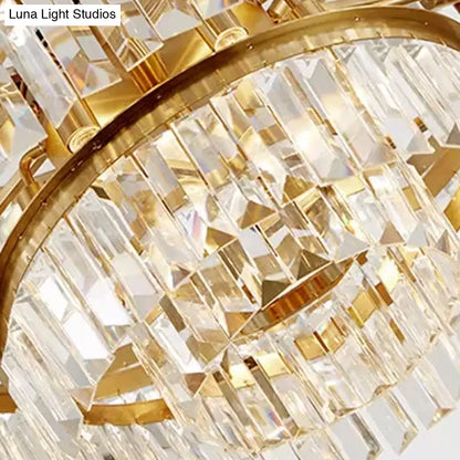 DecorBites™ Crystal Multi- Tiered Chandelier 15-Bulb Dining Room Ceiling Hang Light in Gold