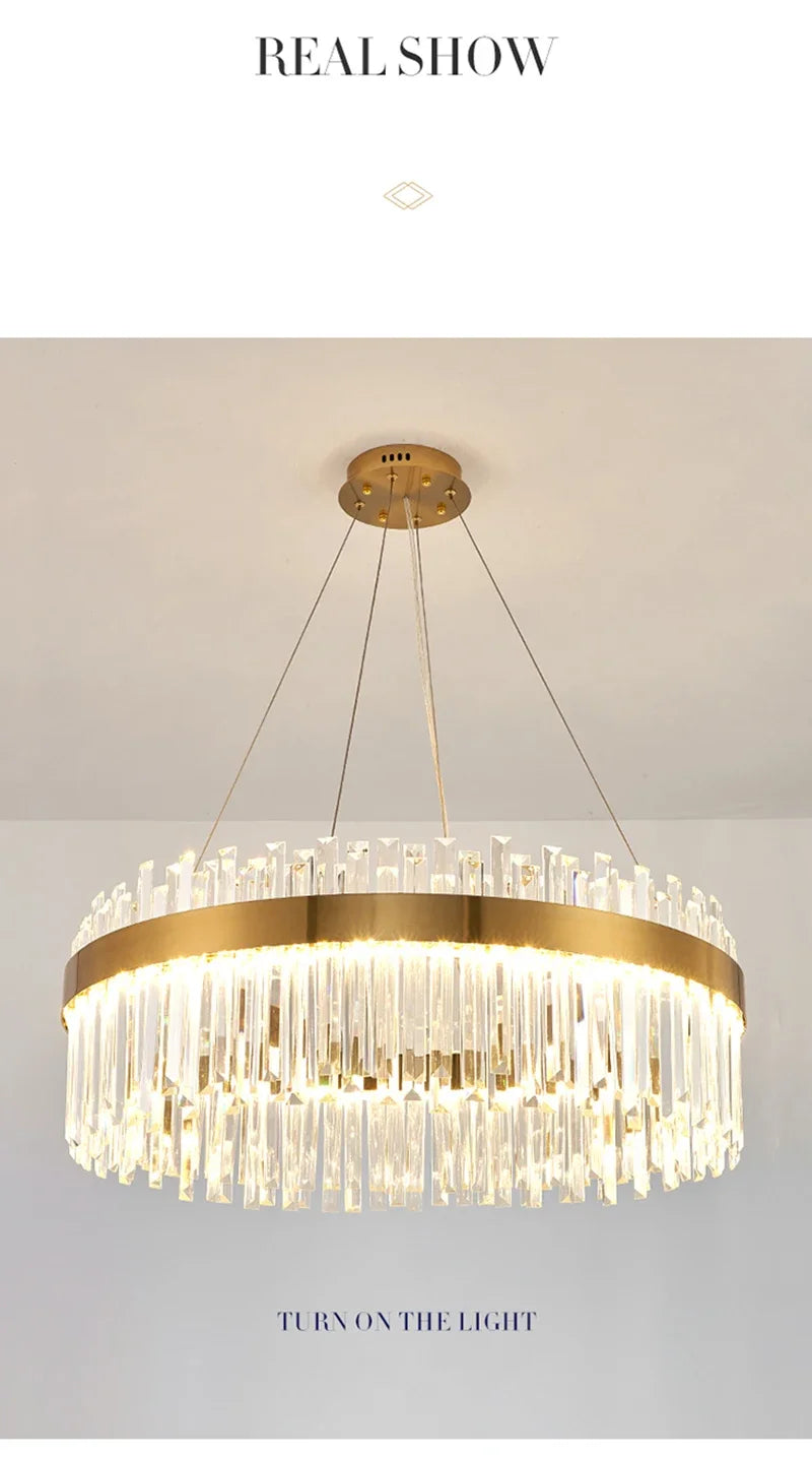 Crystal Pendant Chandelier for Home Decor - Chandelier