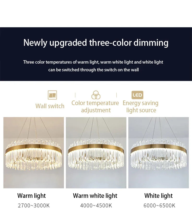 Crystal Pendant Chandelier for Home Decor - Chandelier