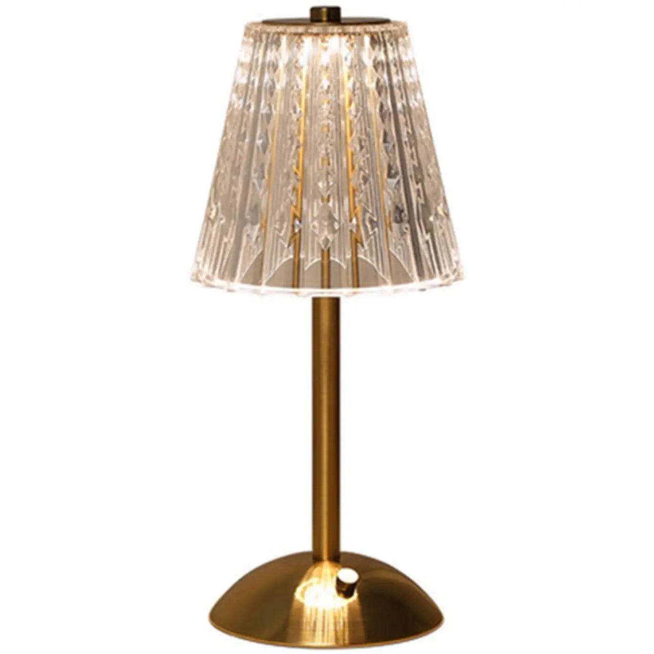 Crystal retro table lamp bedroom bedside lamp luxurious atmosphere lamp rechargeable dimming LED light - Type-C