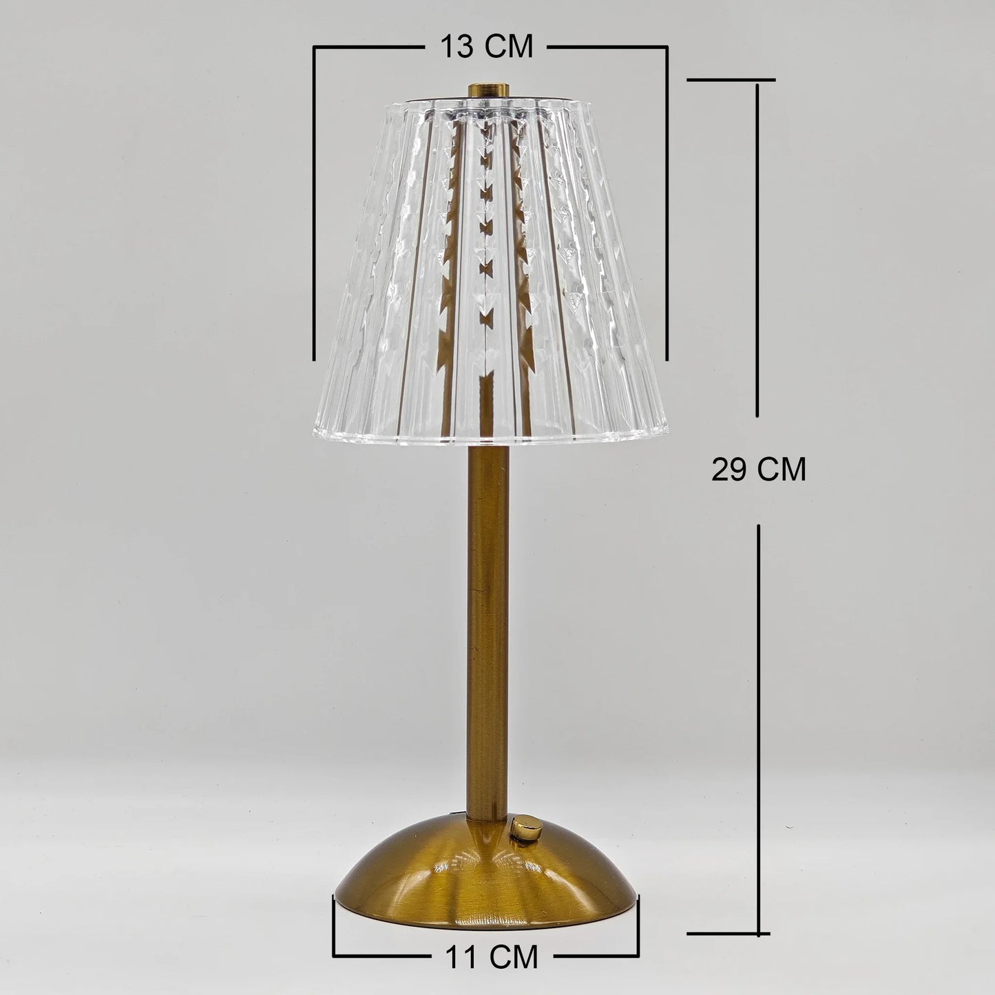 Crystal retro table lamp bedroom bedside lamp luxurious atmosphere lamp rechargeable dimming LED light