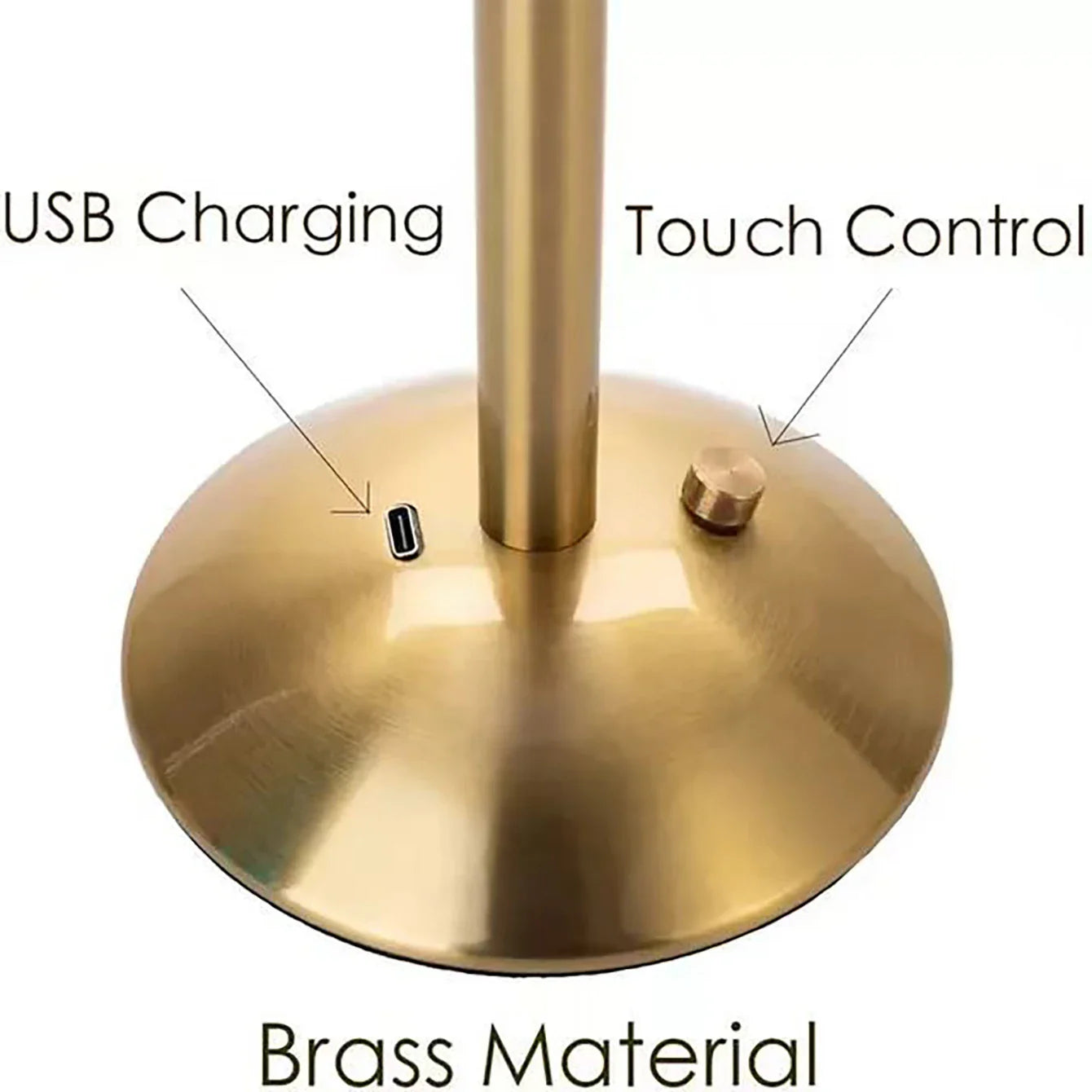 Crystal retro table lamp bedroom bedside lamp luxurious atmosphere lamp rechargeable dimming LED light