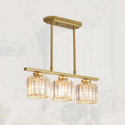 DecorBites™ Crystal Shade Ceiling Light for Dining Room Island in Simple Style