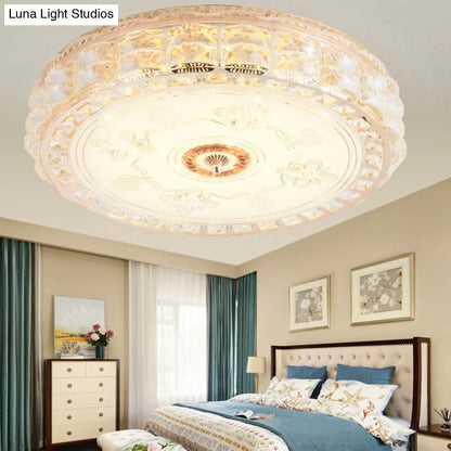 DecorBites™ Crystal Shade LED Ceiling Light with Contemporary Gold Finish