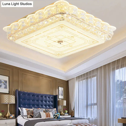 DecorBites™ Crystal Shade LED Ceiling Light with Contemporary Gold Finish
