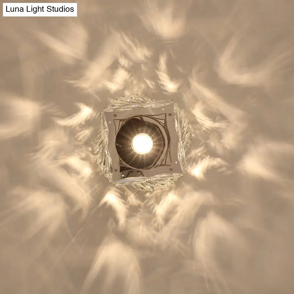 ديكوربايتس™ ديكوربايتس™ مصباح سقف حلزوني كريستالي مربع - مصباح حديث أحادي التركيب للممرات