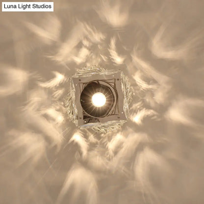 ديكوربايتس™ ديكوربايتس™ مصباح سقف حلزوني كريستالي مربع - مصباح حديث أحادي التركيب للممرات
