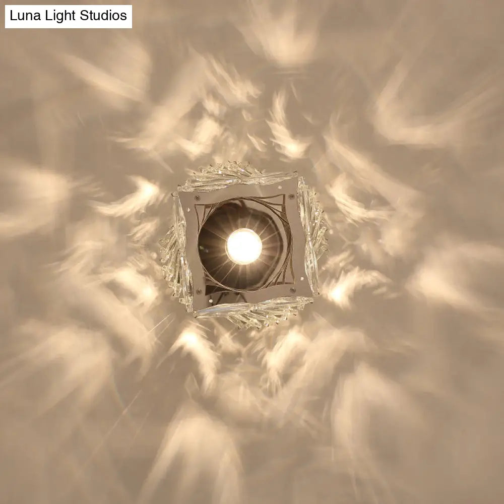 ديكوربايتس™ ديكوربايتس™ مصباح سقف حلزوني كريستالي مربع - مصباح حديث أحادي التركيب للممرات