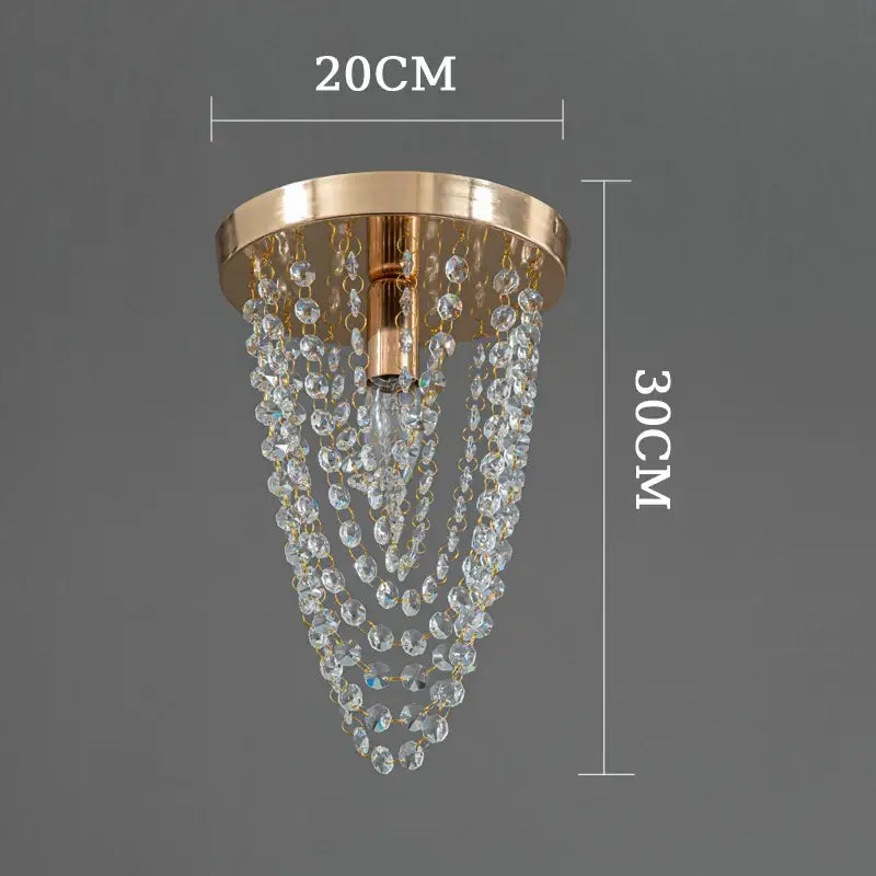 Gold-toned ceiling light crystal sun flower chandelier with cascading clear faceted crystal beads for bedroom decorbites crystal sun
