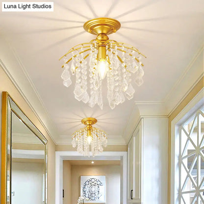 DecorBites™ DecorBites™ Crystal Tassel Semi Flush Mount Ceiling Light for Country-style Interiors
