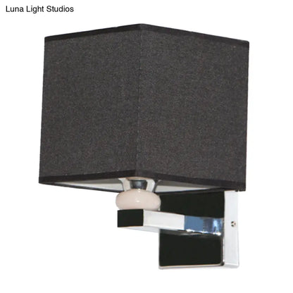 DecorBites™ DecorBites™ Cubic Nordic Wall Sconce: Beige/White/Flaxen Fabric, 1-Light Fixture for Dining Room