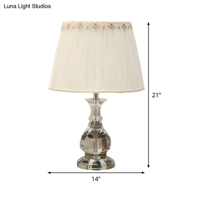 مصباح قراءة كريستالي منحني مقطوع يدويًا باللون البيج لغرفة النوم - إضاءة عمل عصرية