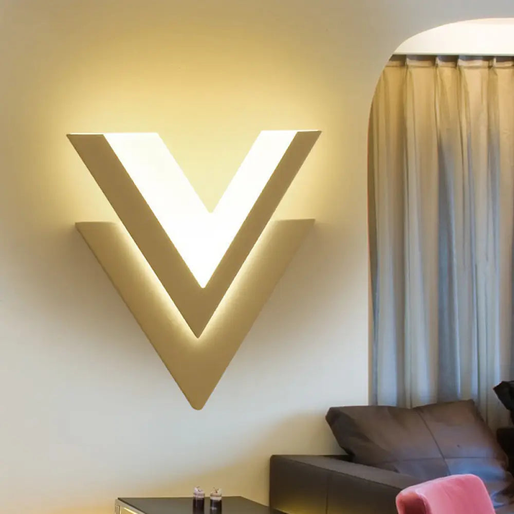 Customizable V-Shaped LED Sconce Light for Living Room and Bedroom