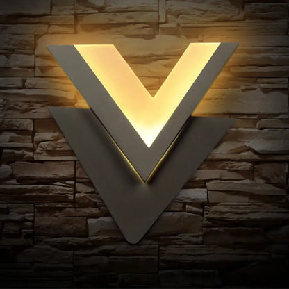 Customizable V-Shaped LED Sconce Light for Living Room and Bedroom