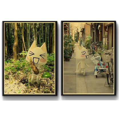 Cute 3D Cat Poster for Home Decor - Posters