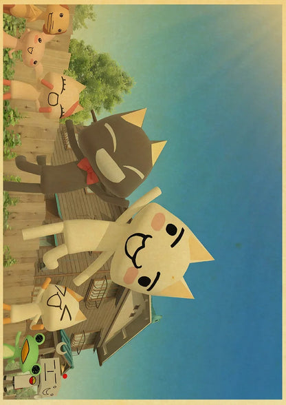 Cute 3D Cat Poster for Home Decor - L021 14 / 42X30cm - Posters