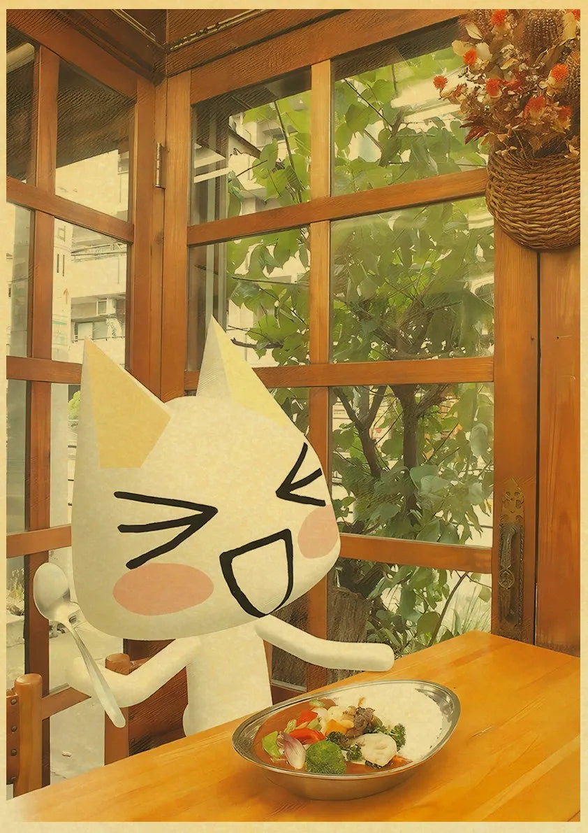Cute 3D Cat Poster for Home Decor - L021 26 / 42X30cm - Posters