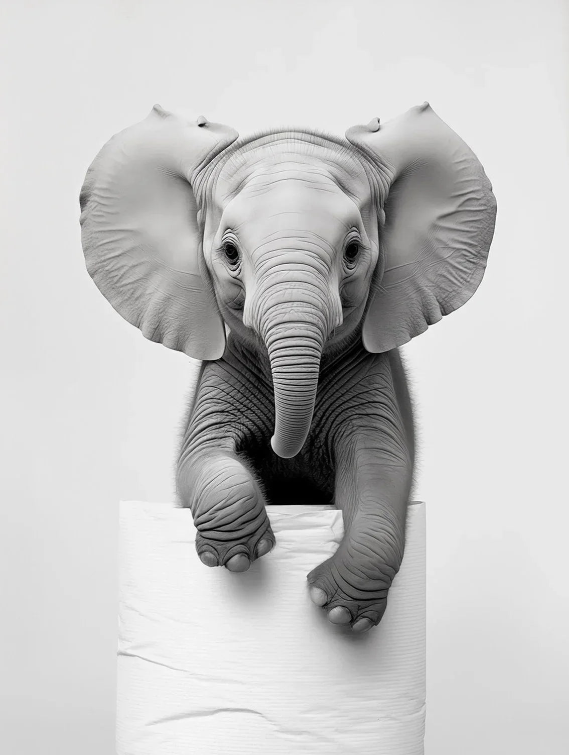 Cute Animals Canvas Wall Art for Bathroom - HX022-2 / 50x70cm No Frame