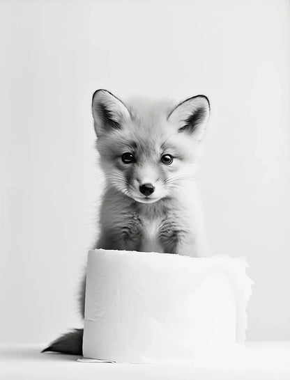 Cute Animals Canvas Wall Art for Bathroom - HX022-4 / 50x70cm No Frame