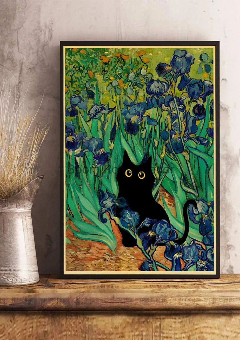 Cute Digital Cats Cartoon Poster Print - Z123 11 / 42x30cm - Posters