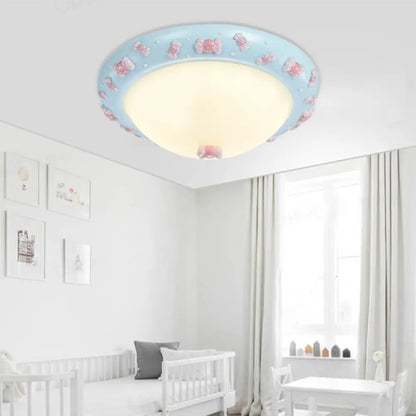 DecorBites™ DecorBites™ Cute LED Frosted Glass Bowl Ceiling Light for Child's Bedroom