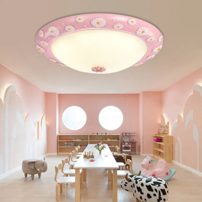DecorBites™ DecorBites™ Cute LED Frosted Glass Bowl Ceiling Light for Child's Bedroom