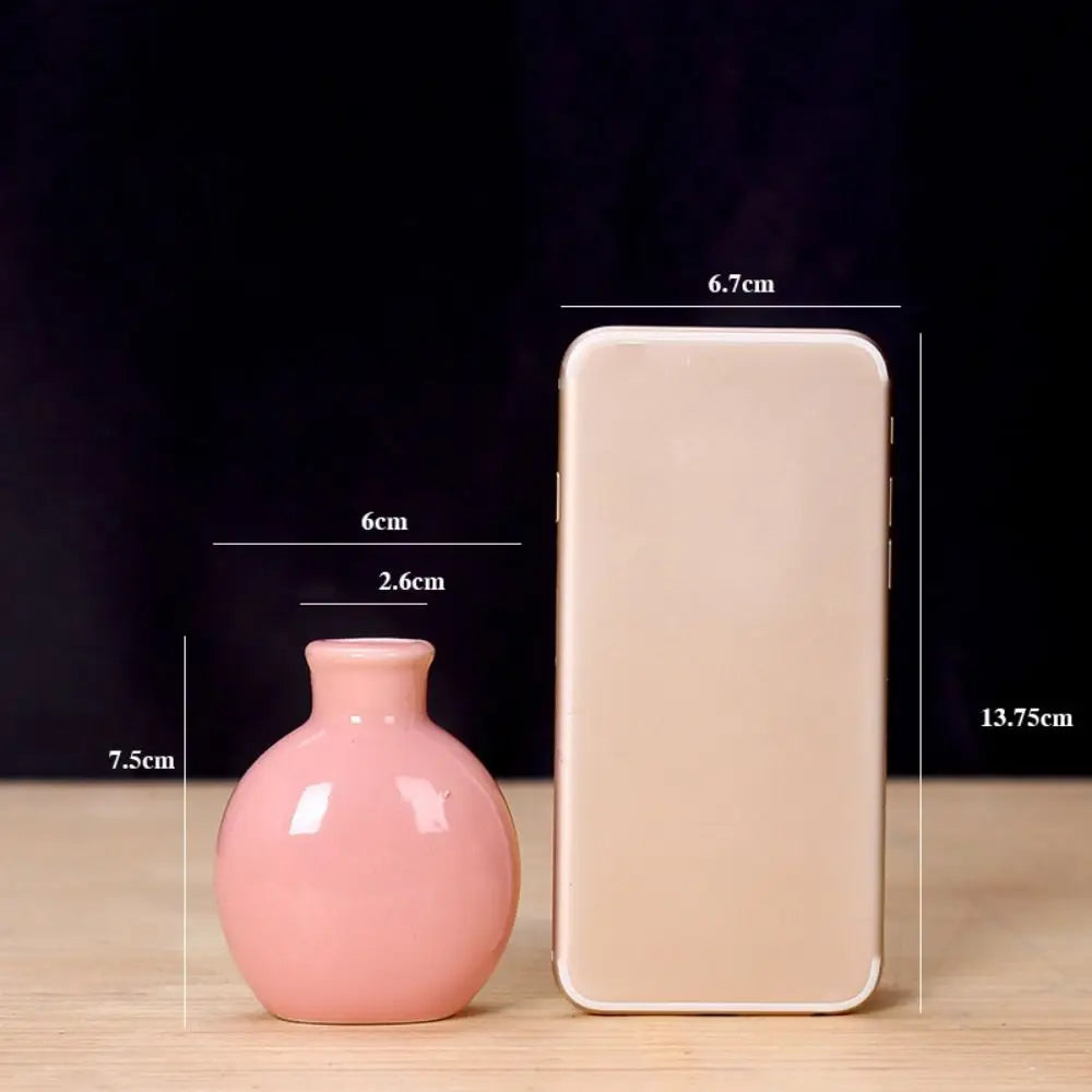 Cute Mini Ceramic Flower Vase Pot - Vase