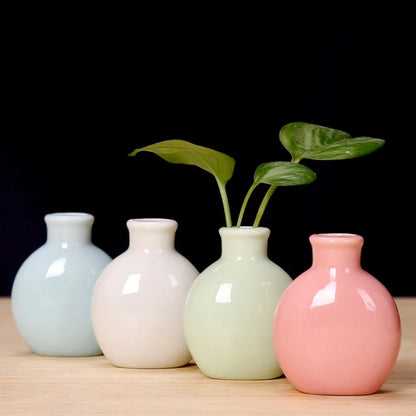 Cute Mini Ceramic Flower Vase Pot - Vase