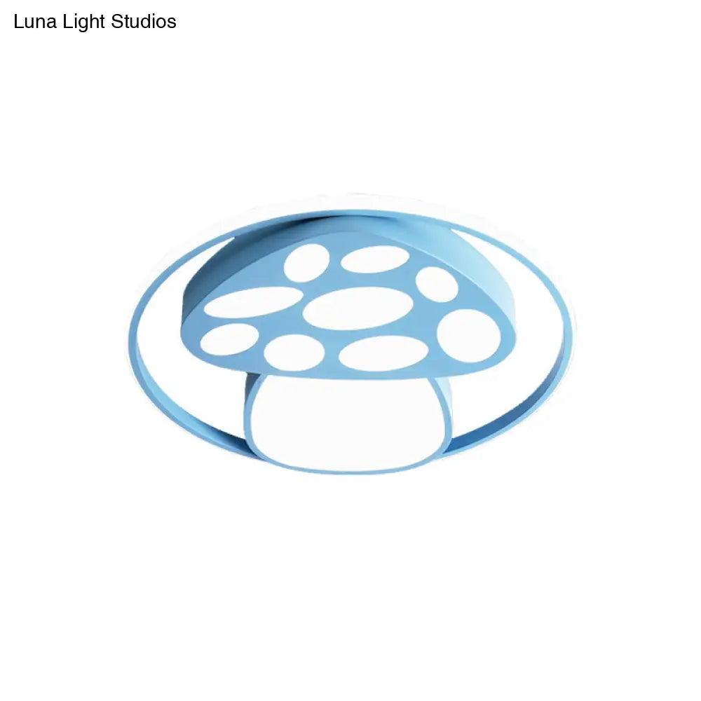 DecorBites™ DecorBites™ Cute Mushroom Flush Mount Ceiling Lamp for Kindergarten - Cartoon Acrylic and Metal Design