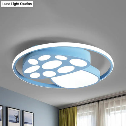DecorBites™ DecorBites™ Cute Mushroom Flush Mount Ceiling Lamp for Kindergarten - Cartoon Acrylic and Metal Design