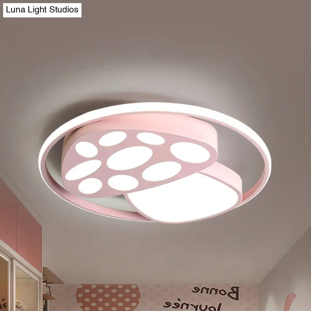 DecorBites™ DecorBites™ Cute Mushroom Flush Mount Ceiling Lamp for Kindergarten - Cartoon Acrylic and Metal Design