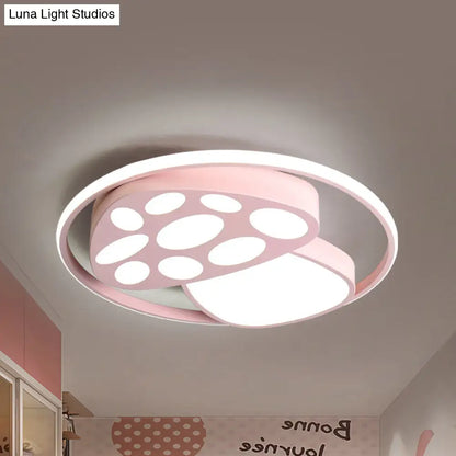 DecorBites™ DecorBites™ Cute Mushroom Flush Mount Ceiling Lamp for Kindergarten - Cartoon Acrylic and Metal Design