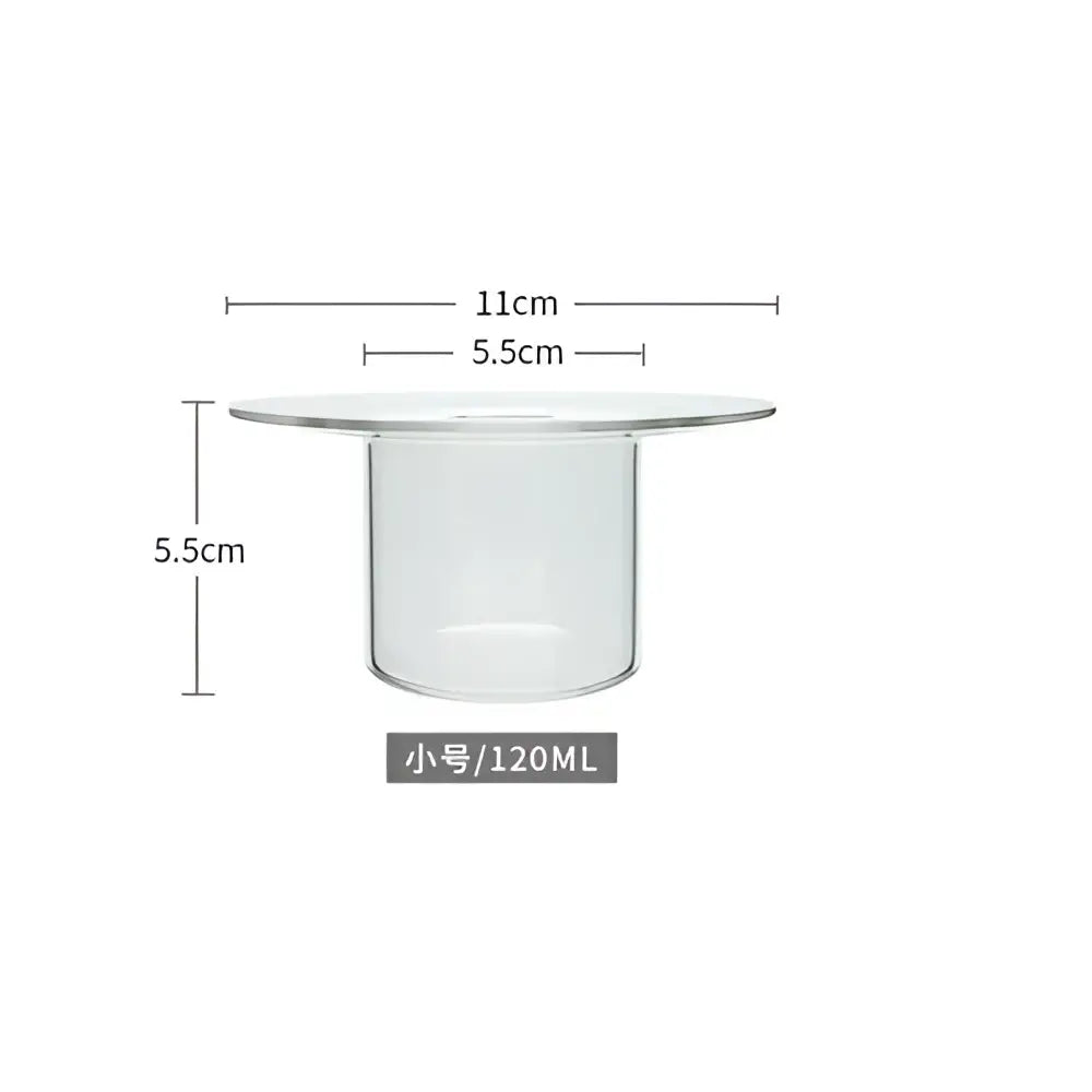 Clear glass bowl with wide flat top and cylindrical base for decorbites cute straw hat dining room dessert dish