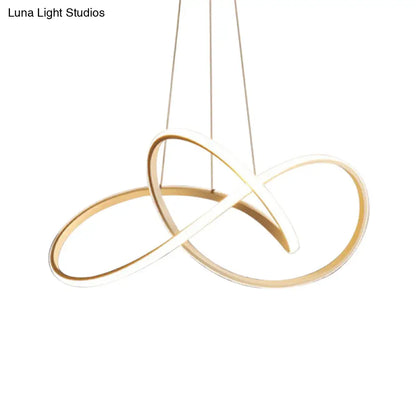 ثريا سيمبليسيتي أكريليك LED (أسود/أبيض) - إضاءة دافئة/بيضاء - عرض ١٩.٥/٢٧.٥ بوصة