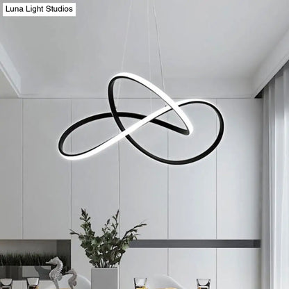 ثريا سيمبليسيتي أكريليك LED (أسود/أبيض) - إضاءة دافئة/بيضاء - عرض ١٩.٥/٢٧.٥ بوصة