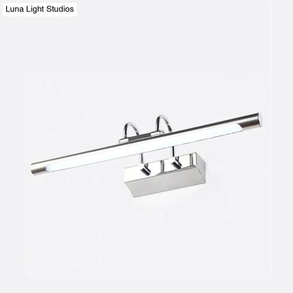 DecorBites™ Cylindrical LED Wall Lamp in Contemporary Style - Acrylic and Metal, Nickel Finish, Warm/White Light - 18"/22