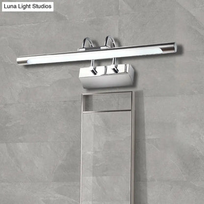 DecorBites™ Cylindrical LED Wall Lamp in Contemporary Style - Acrylic and Metal, Nickel Finish, Warm/White Light - 18"/22