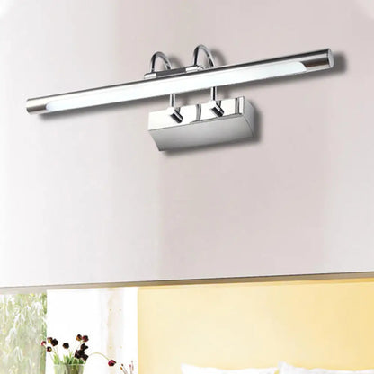 DecorBites™ Cylindrical LED Wall Lamp in Contemporary Style - Acrylic and Metal, Nickel Finish, Warm/White Light - 18"/22