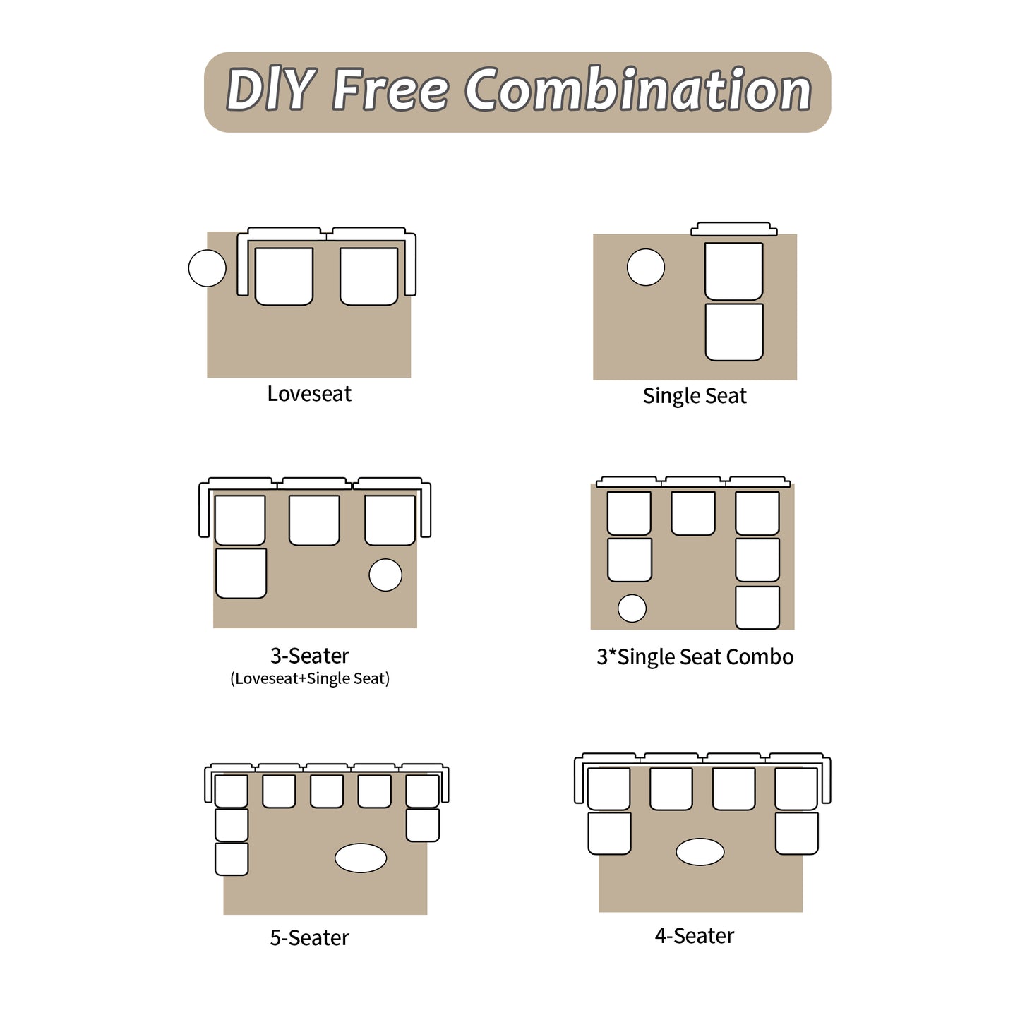 Modern Memory Foam Compressed Sofa,2 Seater Large Sectional Couches For Living Room,Pet-Friendly Cloud Modular Sectional Sofa,Corduroy Fabric,Extra Deep Loveseat,No Assembly Required, Beige