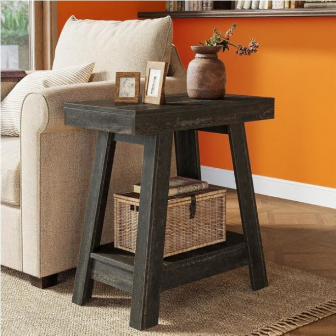 Grey Farmhouse End Table