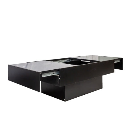 Mesa de Centro con Superficie Deslizante, Mesa Central con Compartimento de Almacenamiento Oculto, Mesa Extensible para Sala de Estar