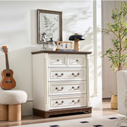 Walnut Rustic Six-Drawer Dresser
