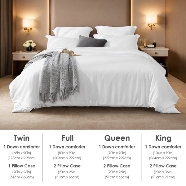 White Microfiber Duvet Set